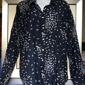 Long sleeve silk blend blouse by JCP